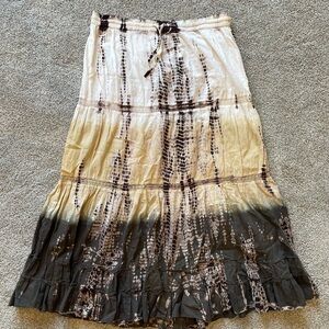 Women’s Kaktus Bohemian Tie-Dye Skirt - Size Large